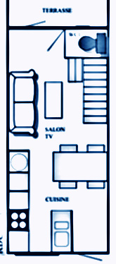 Plan RDC du gîte Babord