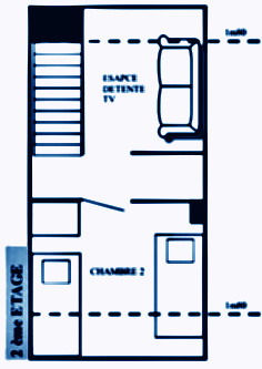 Plan 2ème étage du gîte La Maison de Capitaine Tribord