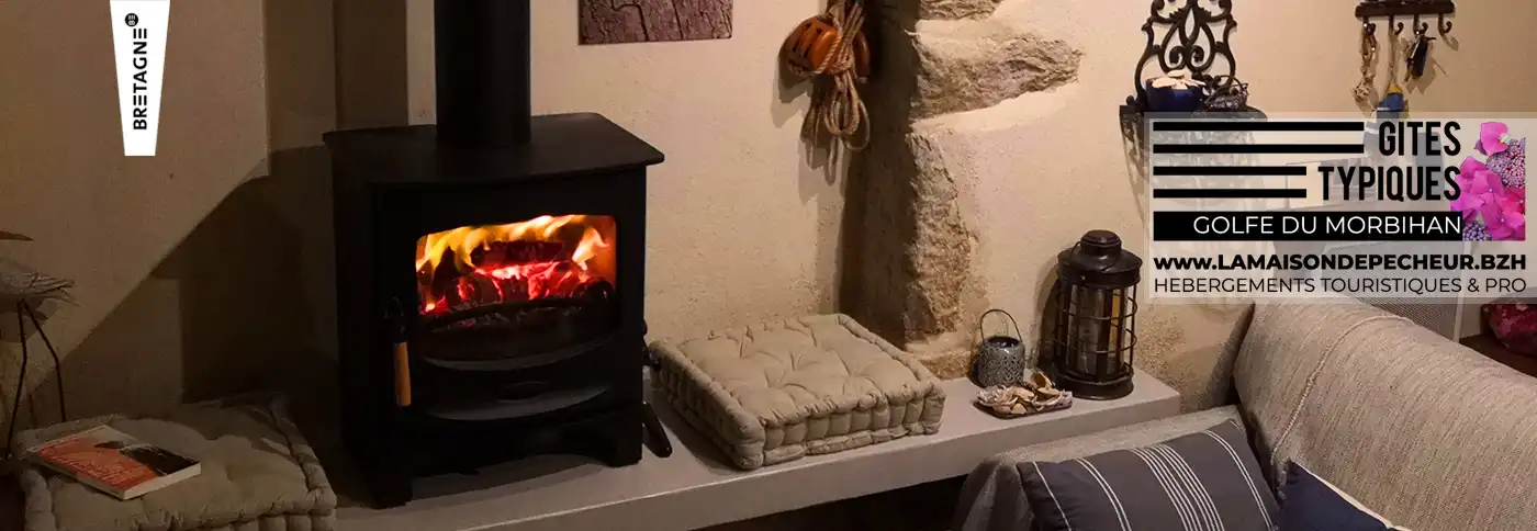 Gite morbihan avec cheminée ou poele à bois